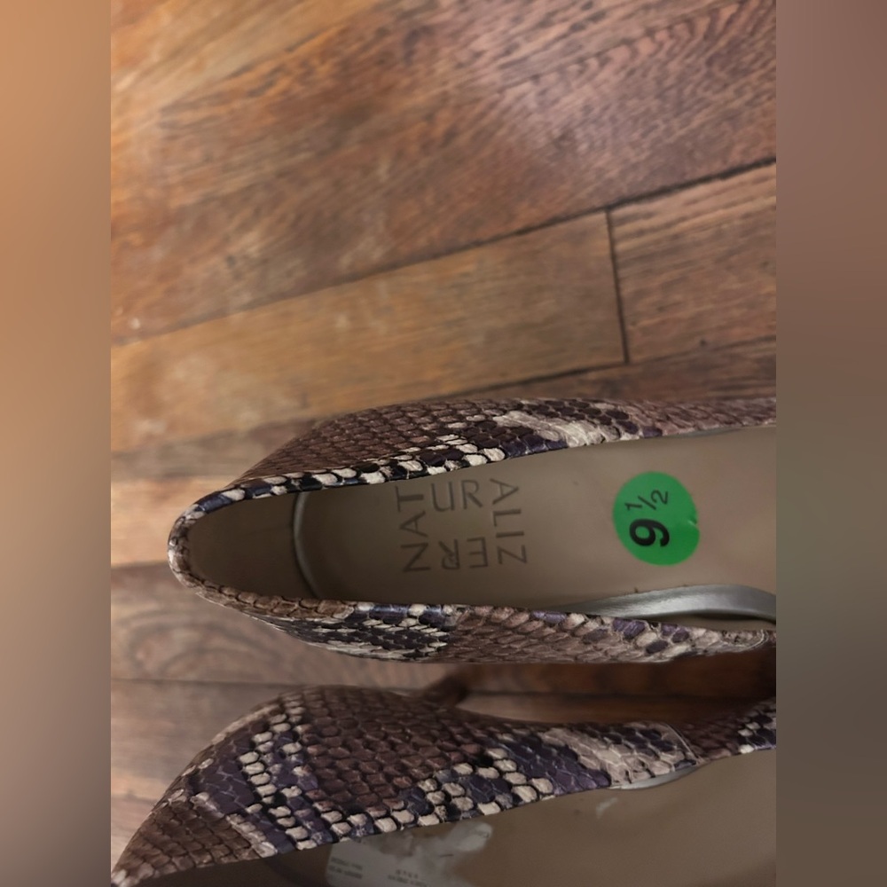 Naturalizer Brown Snakeskin Heels - Picture 3 of 10